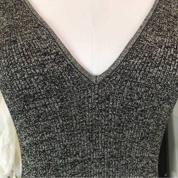 Express® Sparkly One Piece V-Neck Balletcore Body Suit Spaghetti Strap Small - Picture 7 of 11